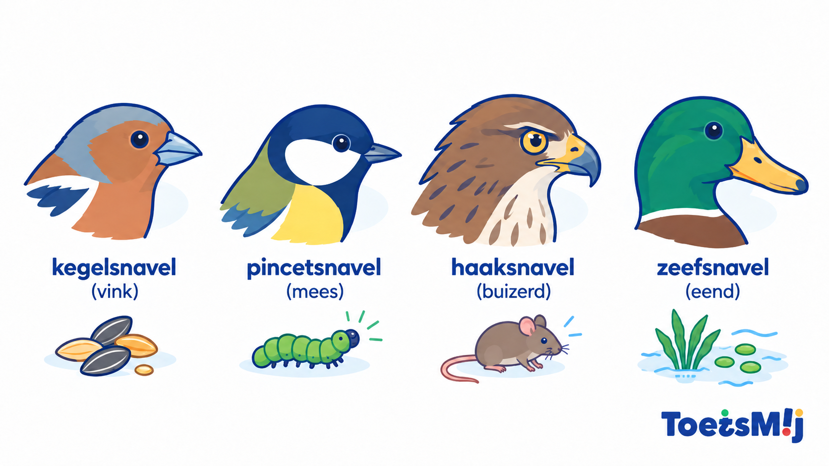 Aanpassingen bij vogelsnavels