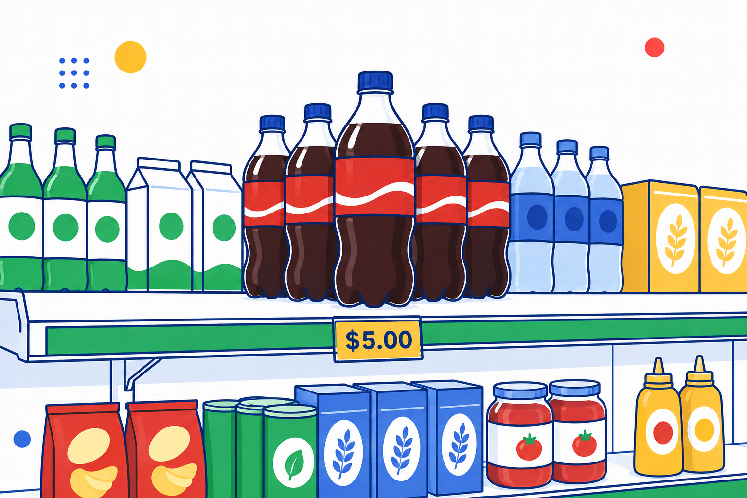 Wisselkoersen: cola in een Amerikaanse supermarkt